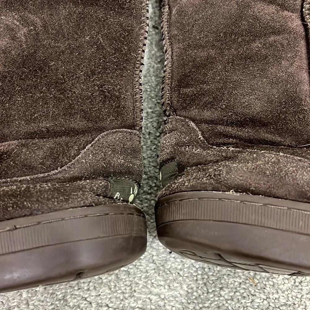 Bearpaw Size 8 Brown Midcalf Meadow Tall Sheepskin Wool Lining Suede Boots